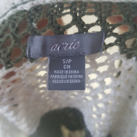 Aerie Off The Shoulder Open Weave Striped Pullover Sweater, Cover-Up - Picture 8 of 12